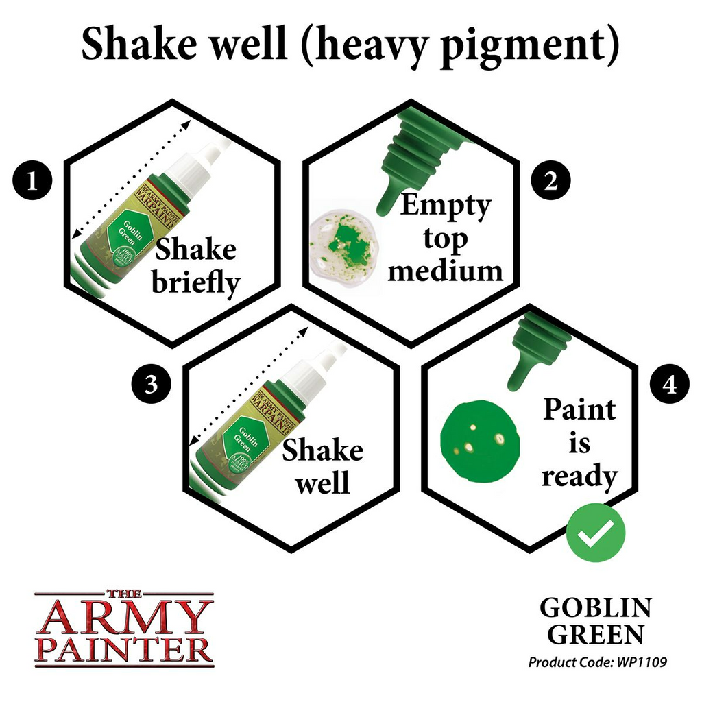 The Army Painter Warpaint Goblin Green Non Toxic Acrylic Paints 18ml TAP-WP1109