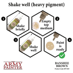 The Army Painter Warpaints Banshee Brown Non Toxic Acrylic Paints 18ml WP1404
