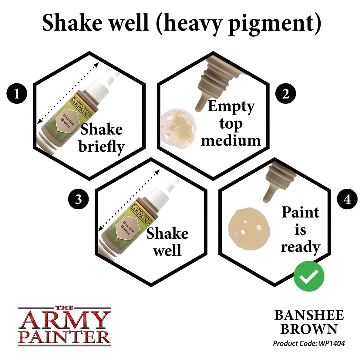 The Army Painter Warpaints Banshee Brown Non Toxic Acrylic Paints 18ml WP1404