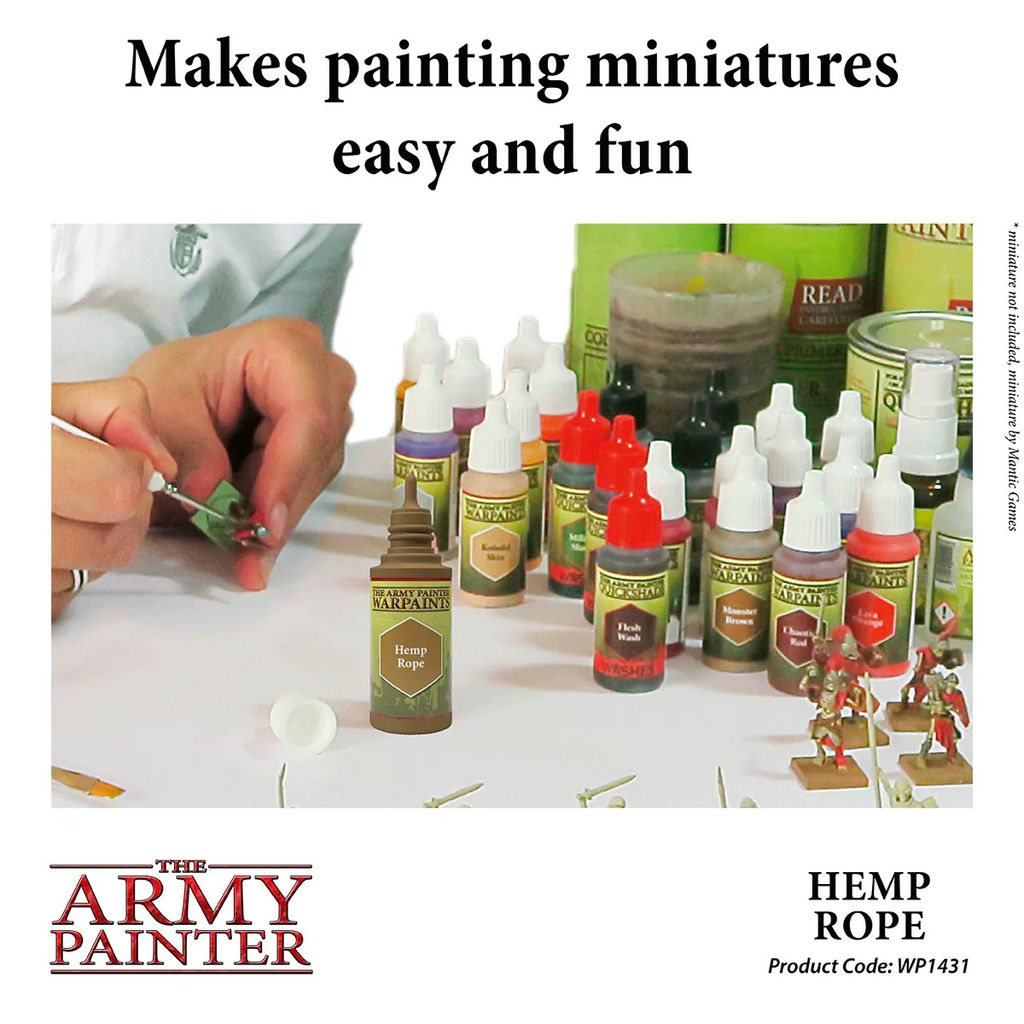 The Army Painter Warpaints Hemp Rope Non Toxic Acrylic Paints 18ml WP1431