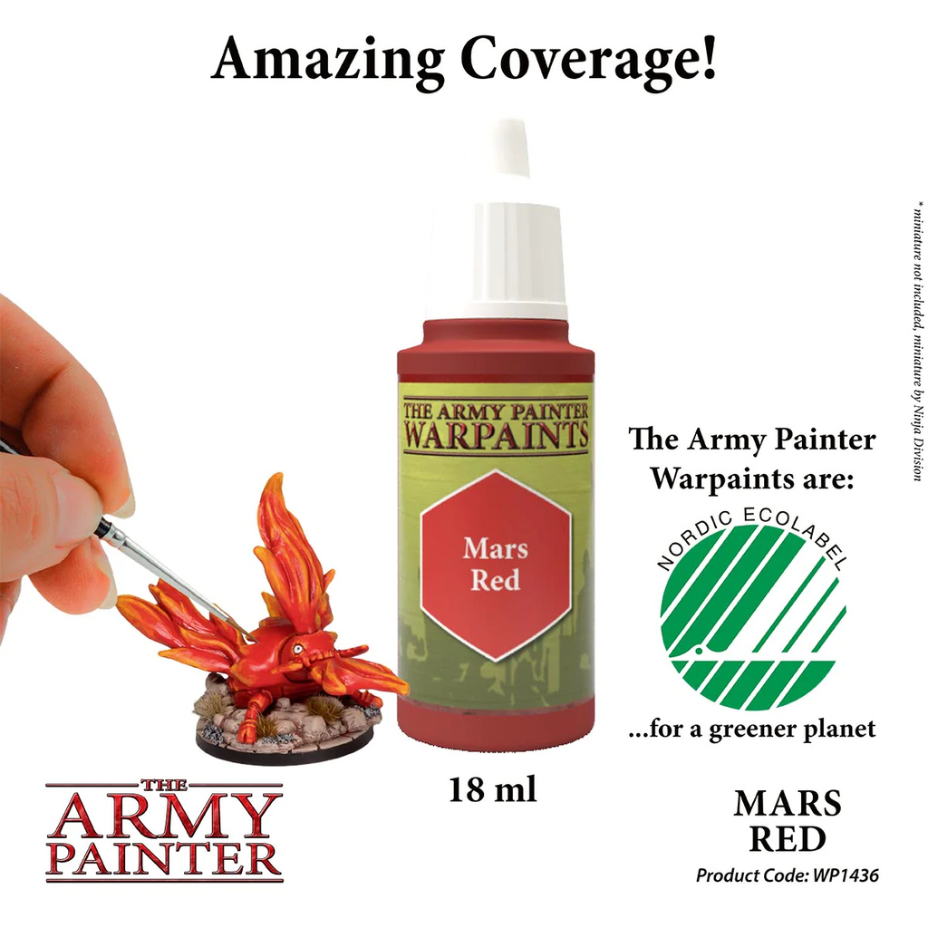 The Army Painter Warpaint Mars Red Non Toxic Acrylic Paints 18ml WP1436