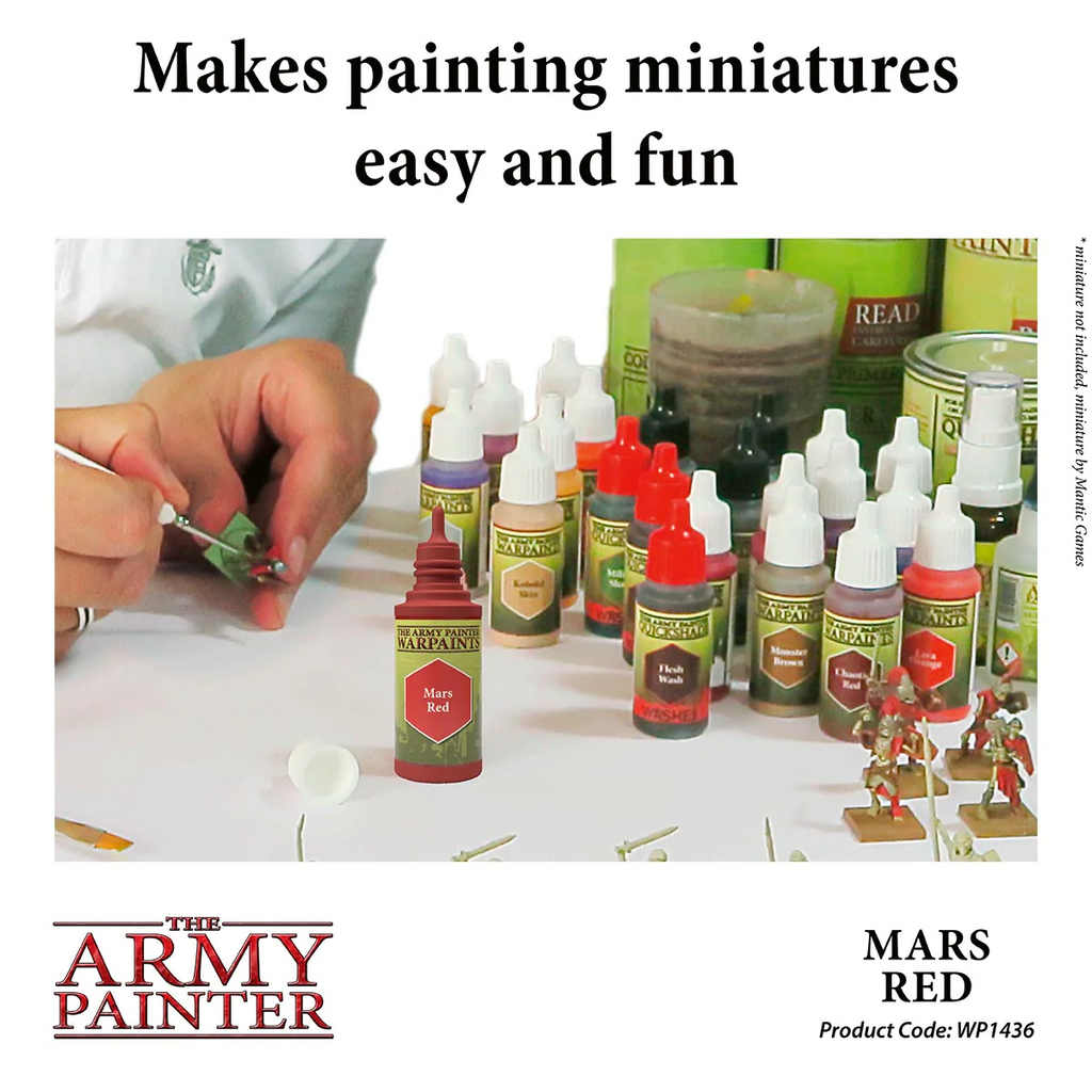 The Army Painter Warpaint Mars Red Non Toxic Acrylic Paints 18ml WP1436