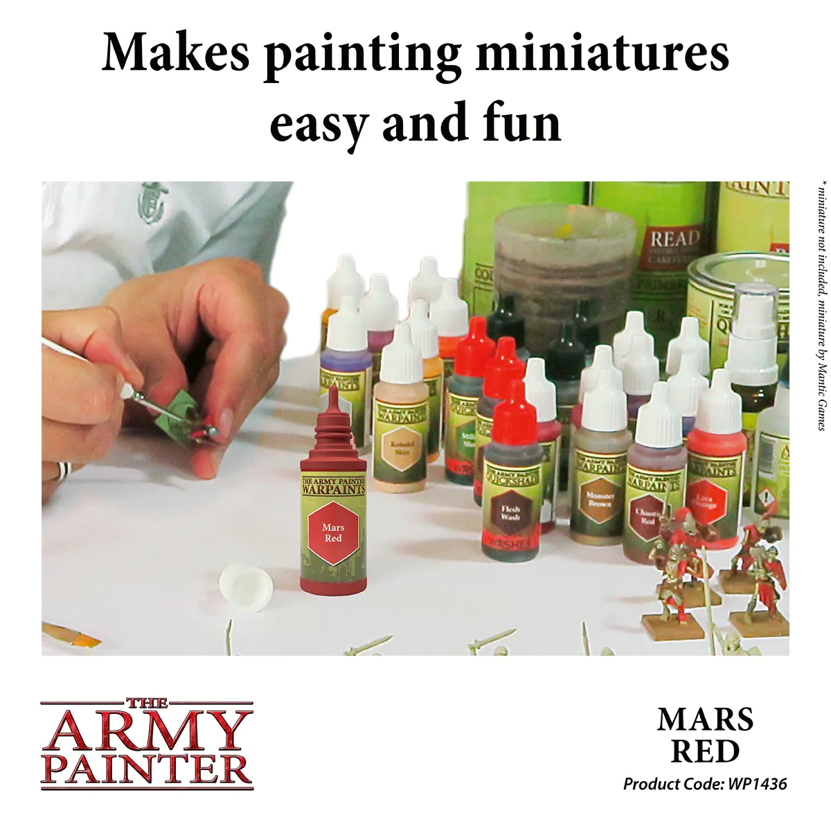 The Army Painter Warpaint Mars Red Non Toxic Acrylic Paints 18ml WP1436