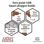The Army Painter Warpaint Effects Wet Mud Non Toxic Acrylic Paints 18ml WP1478