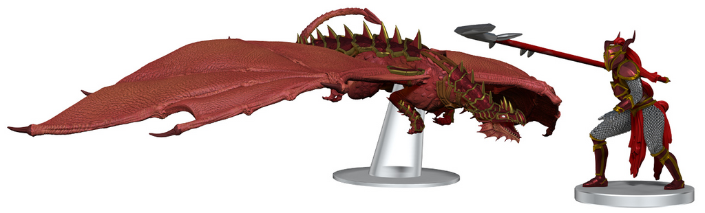 Wizkids Dungeons And Dragons Icons Of The Realms Set 25 Dragonlance Red Ruin & Red Dragonnel WZK96227