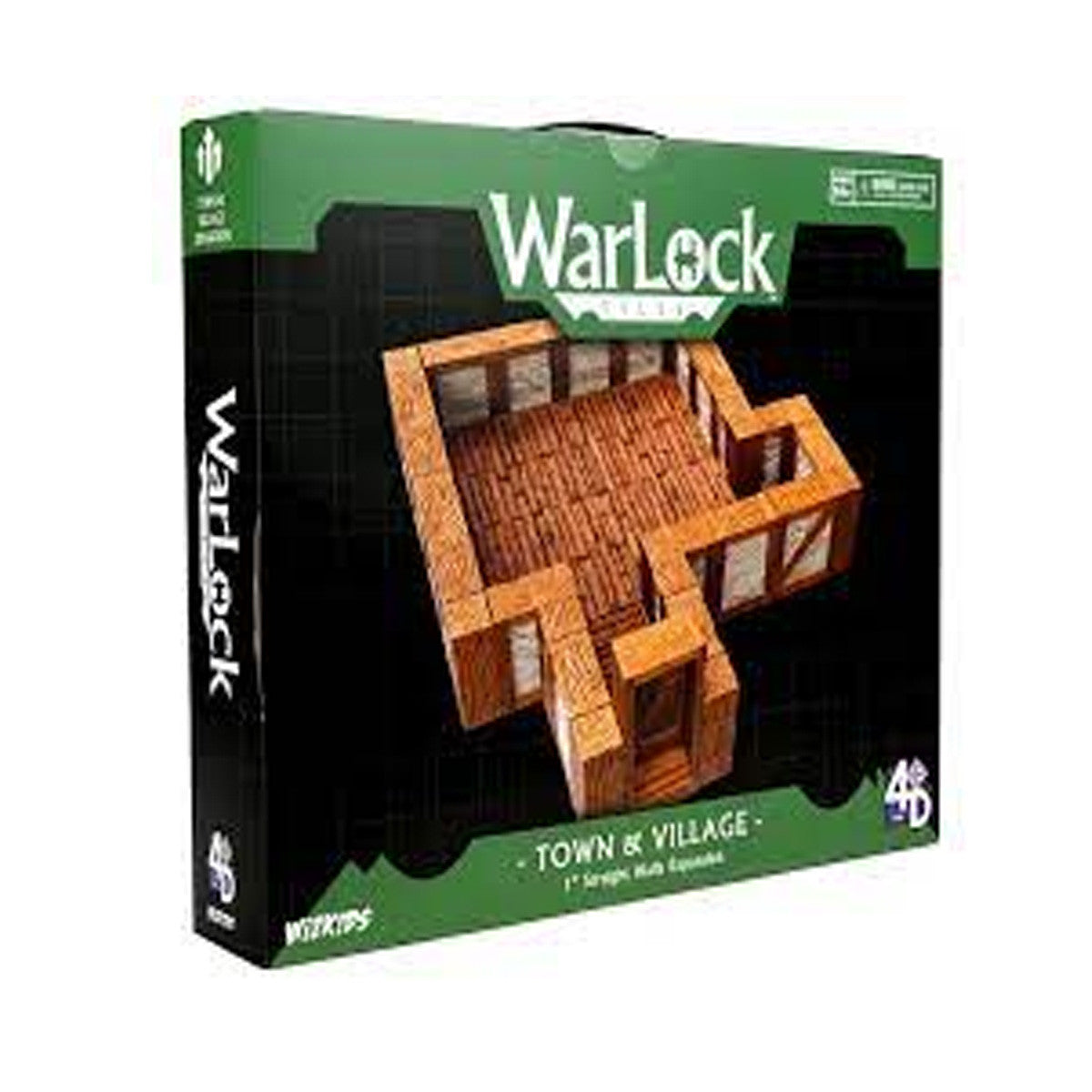 WizKids Dungeons & Dragons Warlock Tiles Expansion Pack 1 in Town & Village Straight Walls WZK-16531