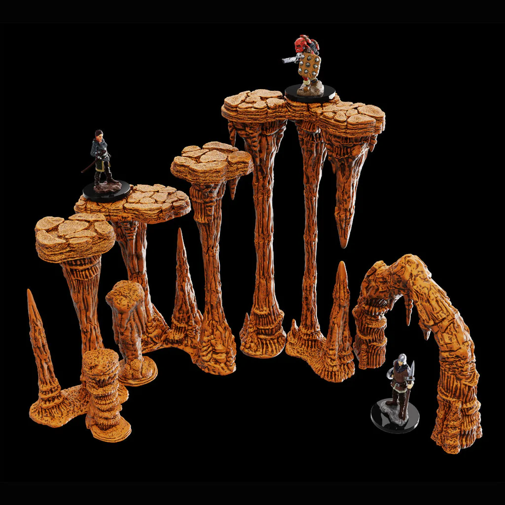 Dungeons & Dragons WizKids Warlock Tiles Expansion Stalactites & Stalagmites WZK-16547