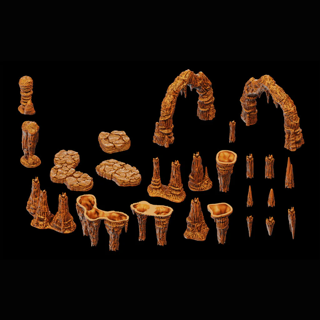Dungeons & Dragons WizKids Warlock Tiles Expansion Stalactites & Stalagmites WZK-16547