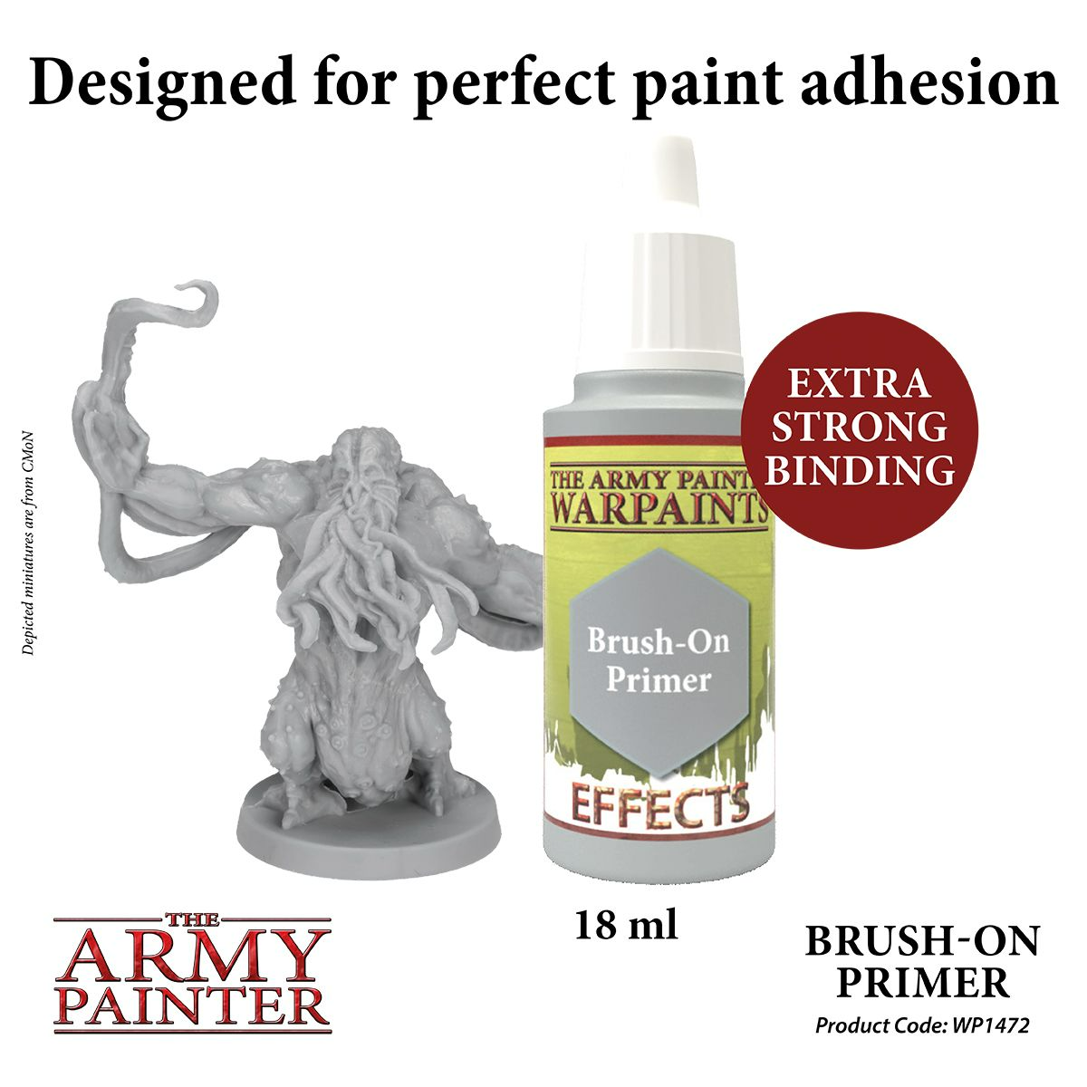 The Army Painter Warpaint Effects Brush-On Grey Primer Non Toxic Acrylic Paints 18ml WP1472