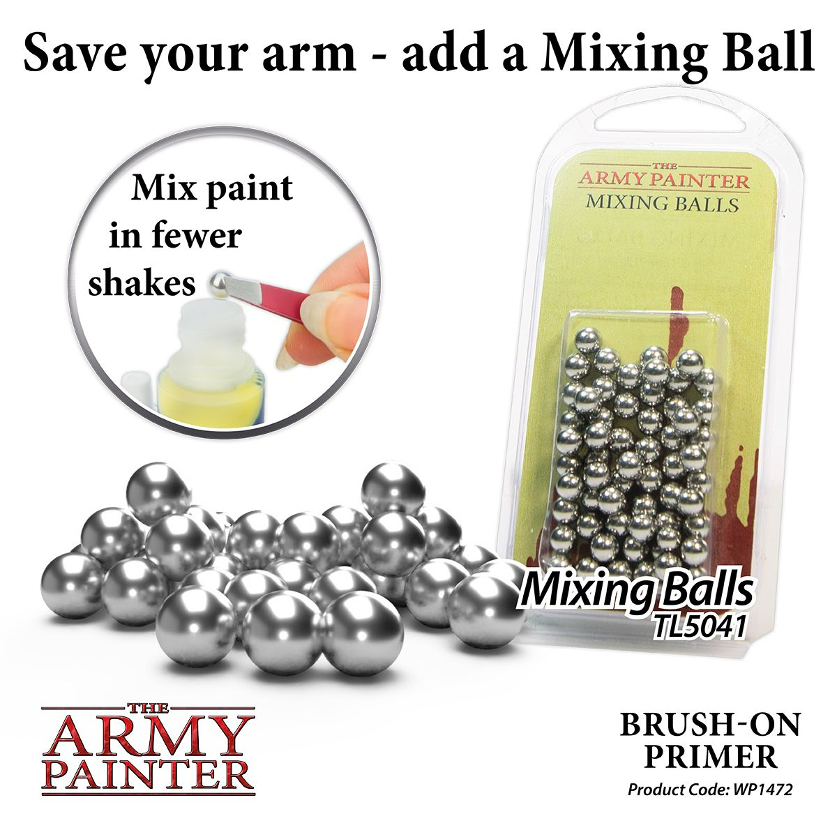 The Army Painter Warpaint Effects Brush-On Grey Primer Non Toxic Acrylic Paints 18ml WP1472