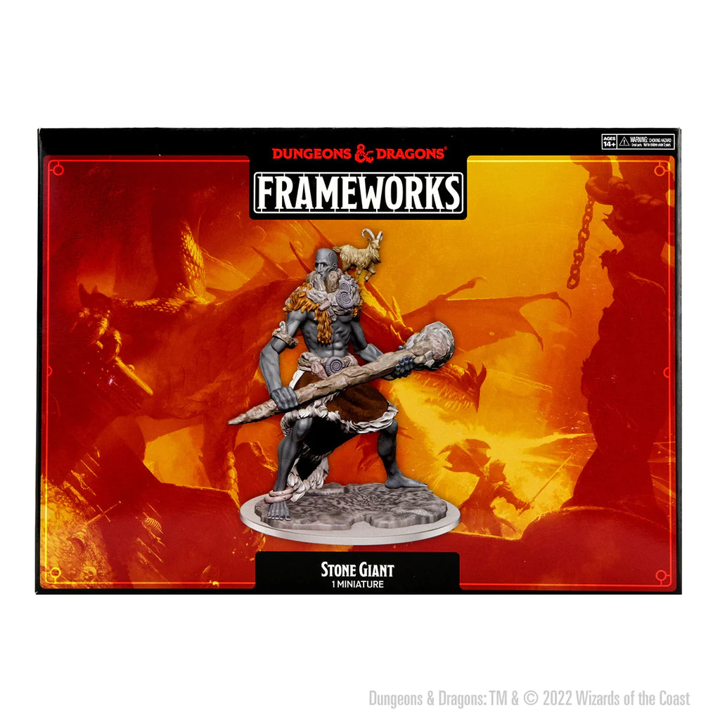 Wizkids Dungeons And Dragons D&D Frameworks Stone Giant Miniature Unpainted Unassembled Customizable Miniature WZK75076