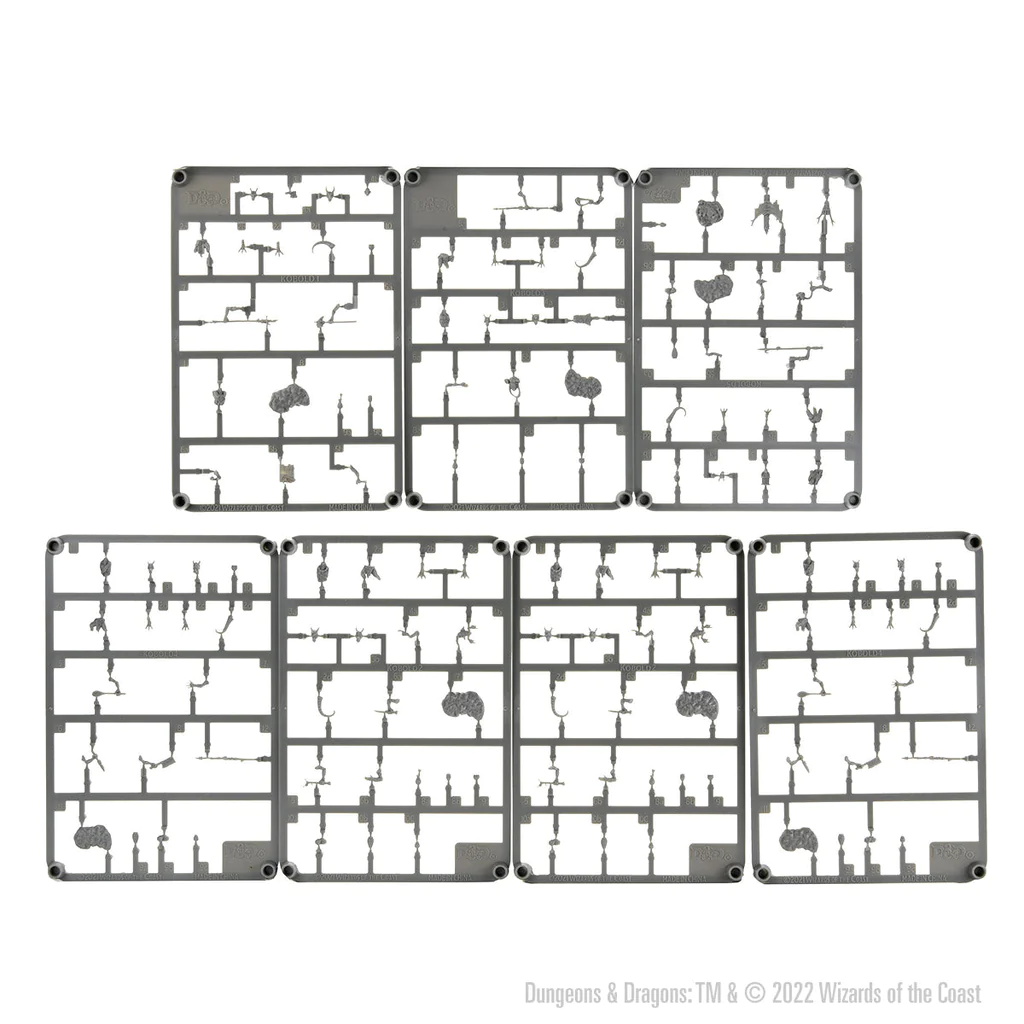 Wizkids Dungeons And Dragons D&D Frameworks Kobolds Miniatures Set Unpainted Unassembled Customizable Miniatures WZK75067