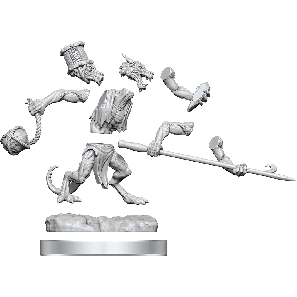 Wizkids Dungeons And Dragons D&D Frameworks Kobolds Miniatures Set Unpainted Unassembled Customizable Miniatures WZK75067