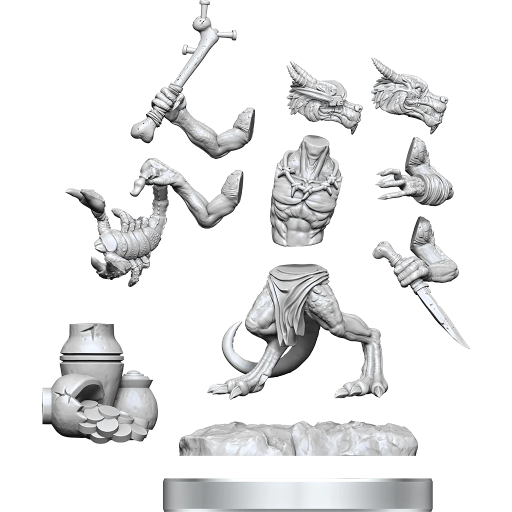 Wizkids Dungeons And Dragons D&D Frameworks Kobolds Miniatures Set Unpainted Unassembled Customizable Miniatures WZK75067
