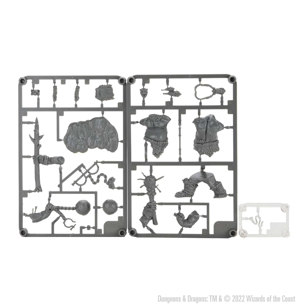 Wizkids Dungeons And Dragons D&D Frameworks Ogre Miniature Unpainted Unassembled Customizable Miniature WZK75057