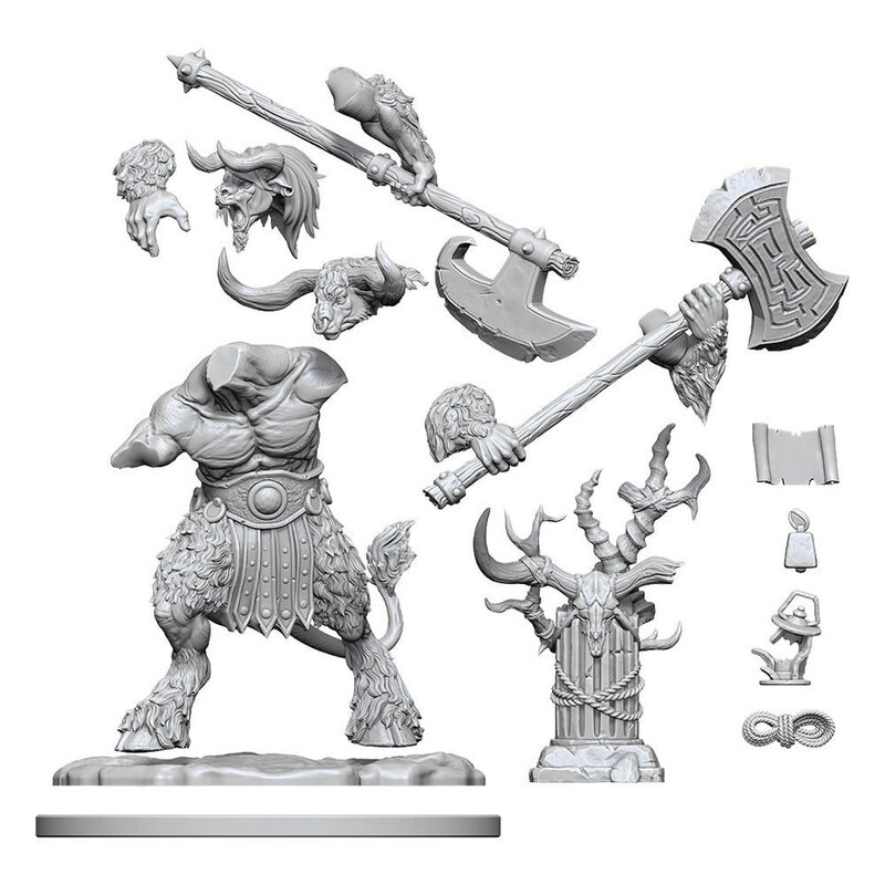 Wizkids Dungeons And Dragons D&D Frameworks Minotaur Miniature Unpainted Unassembled Customizable Miniature WZK75056