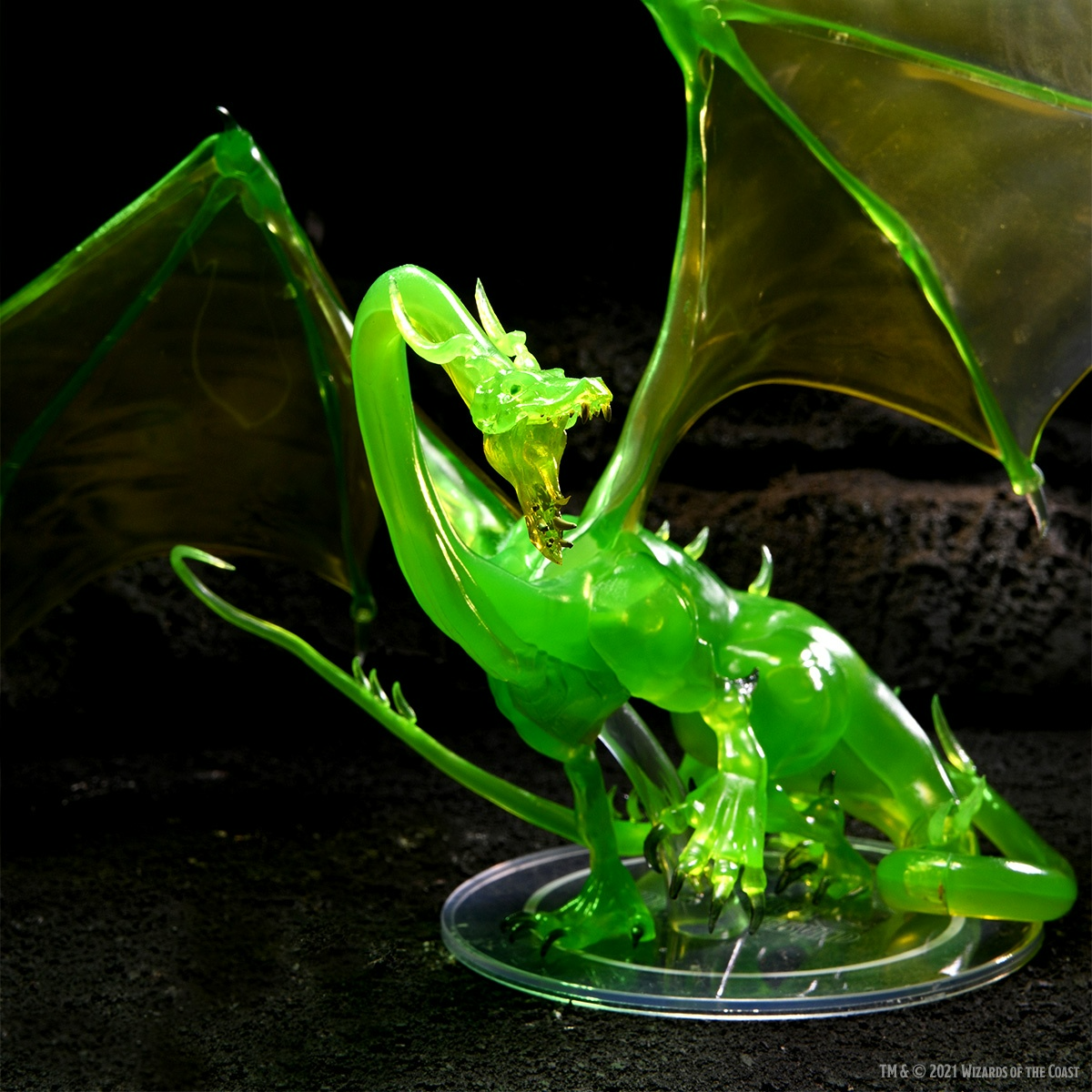 Wizkids Dungeons And Dragons Icons Of The Realms Adult Emerald Dragon Premium Figure Miniatures D&D WZK96064