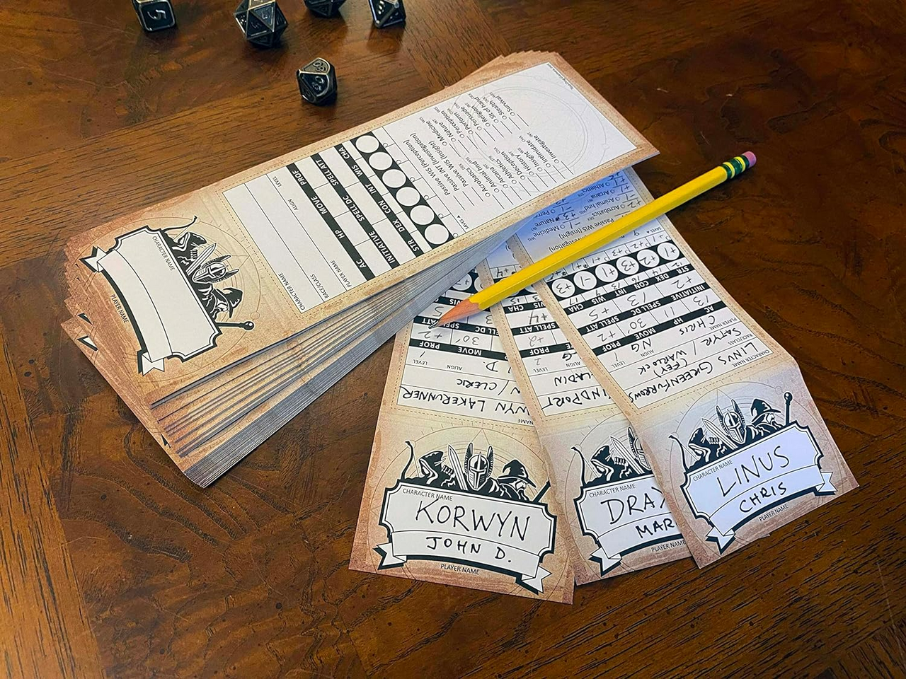 Top Dog Games Blank Monster Trackers Initiative Trackers and DM Reference Cards for 5th Edition TDG-DD5EBlankmon