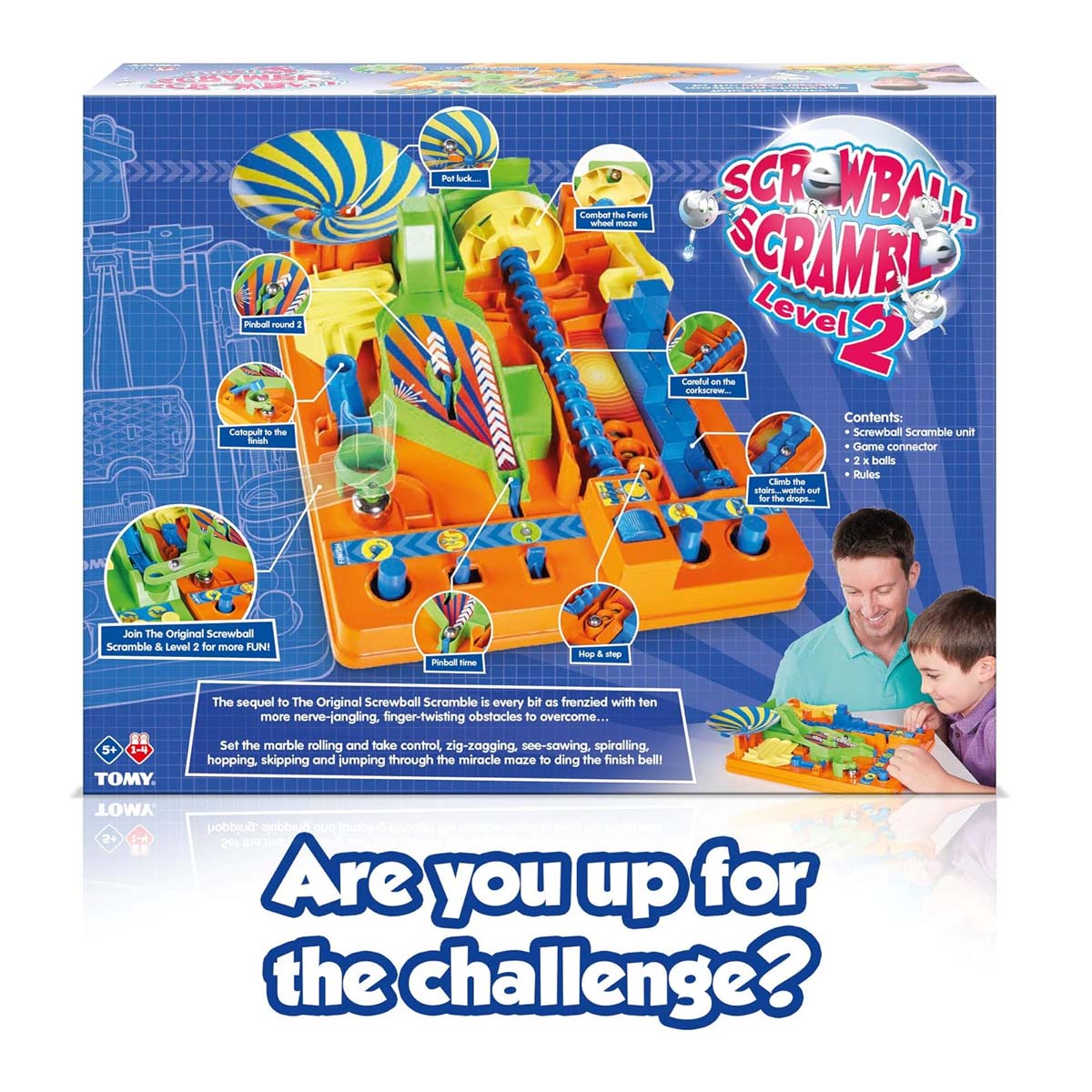 Tomy Screwball Scramble 2 Brainteasers Obstacle Board Game for Ages 5 to 10 TM-T73109FR