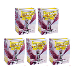 Dragon Shield Sleeves Standard Size Matte Pink 100 Ct 5 Packs ATM11012K2