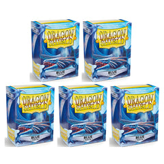 Dragon Shield Sleeves Standard Size Matte Blue 100 Ct 5 Packs ATM11003K2