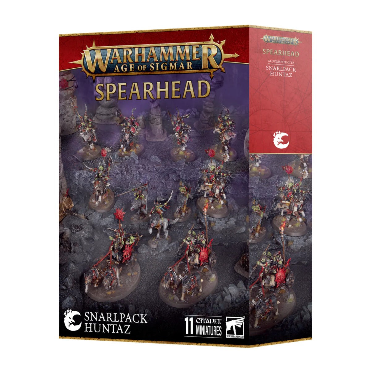 Games Workshop Warhammer Age Of Sigmar Gloomspite Gitz Spearhead Snarlpack Huntaz Plastic Box 70-894