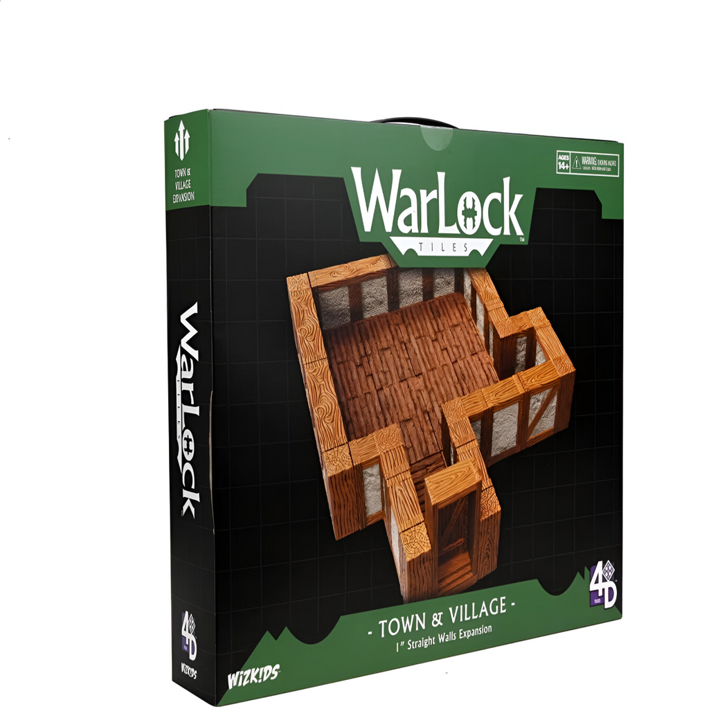 WizKids Dungeons & Dragons Warlock Tiles Expansion Pack 1 in Town & Village Straight Walls WZK-16531