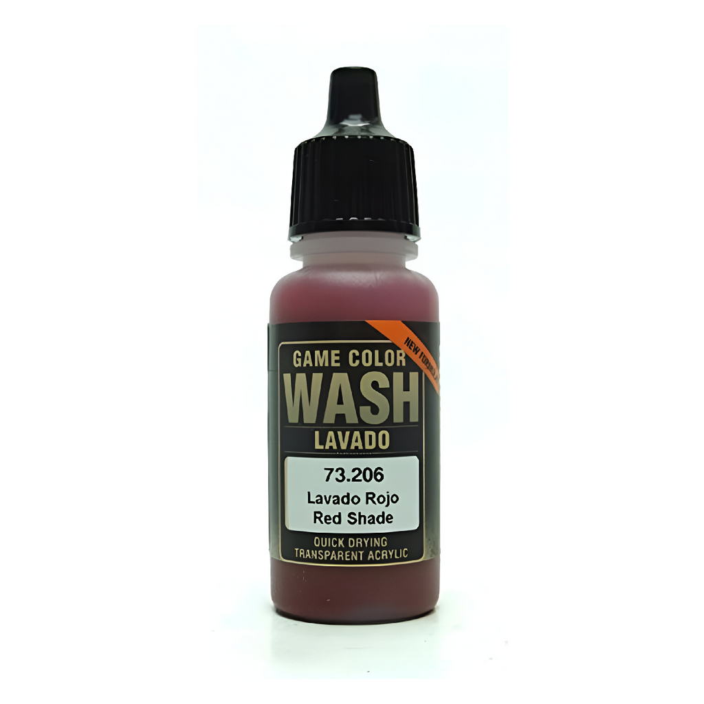 Vallejo Game Color Red Wash Acrylic Non Toxic Paints 17ml VAL-73206