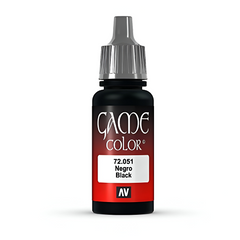 Vallejo Game Color Negro Black Acrylic Non Toxic Paints 17ml VAL-72051