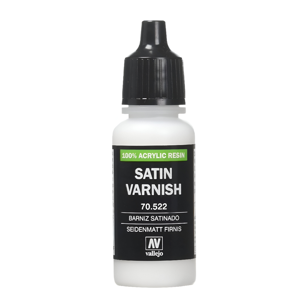 Vallejo Satin Varnish Non Toxic Acrylic Paint 17ml VAL-70522