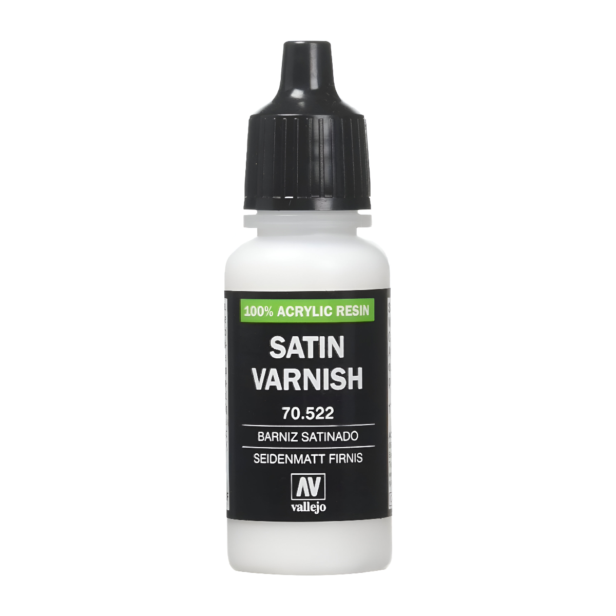 Vallejo Satin Varnish Non Toxic Acrylic Paint 17ml VAL-70522