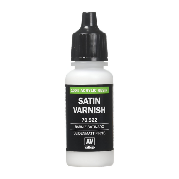 Vallejo Satin Varnish Non Toxic Acrylic Paint 17ml VAL-70522