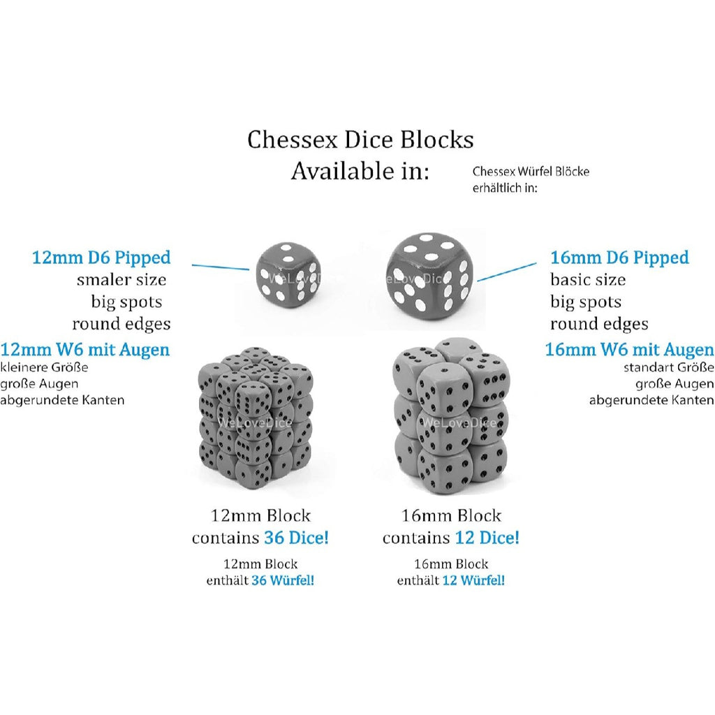 Chessex Borealis 12mm d6 Light Green/gold Luminary Dice Block 36 dice CHX27975