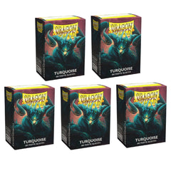 Dragon Shield Sleeves Standard Size Matte Turquoise 100 Ct 5 Packs ATM11055K2