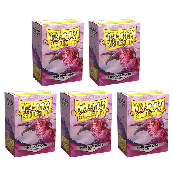 Dragon Shield Sleeves Standard Size Matte Pink Diamond 100 Ct 5 Packs ATM11039K2