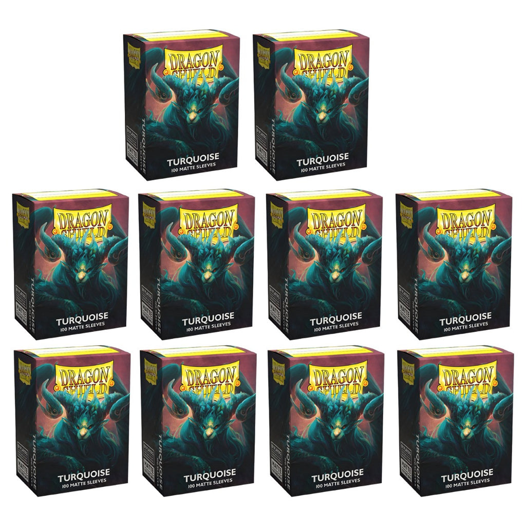 Dragon Shield Sleeves Standard Size Matte Turquoise 100Ct 10 Packs ATM11055K1