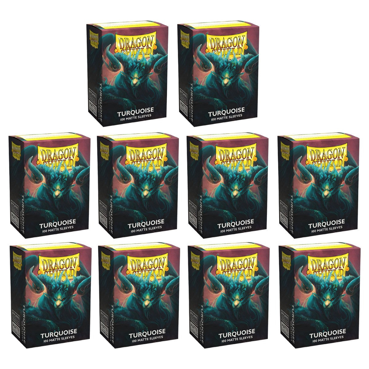 Dragon Shield Sleeves Standard Size Matte Turquoise 100Ct 10 Packs ATM11055K1