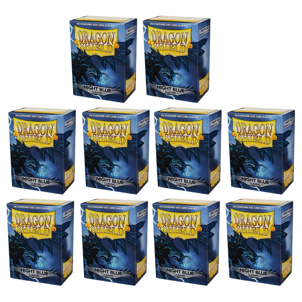 Dragon Shield Sleeves Standard Size Classic Night Blue Color 100 Ct 10 Packs ATM10042K1