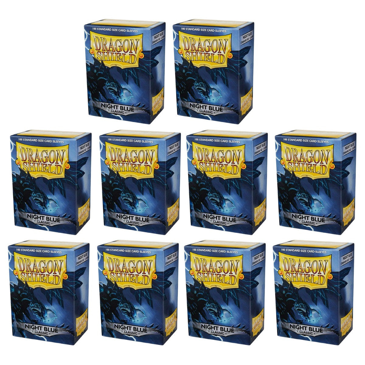 Dragon Shield Sleeves Standard Size Classic Night Blue Color 100 Ct 10 Packs ATM10042K1