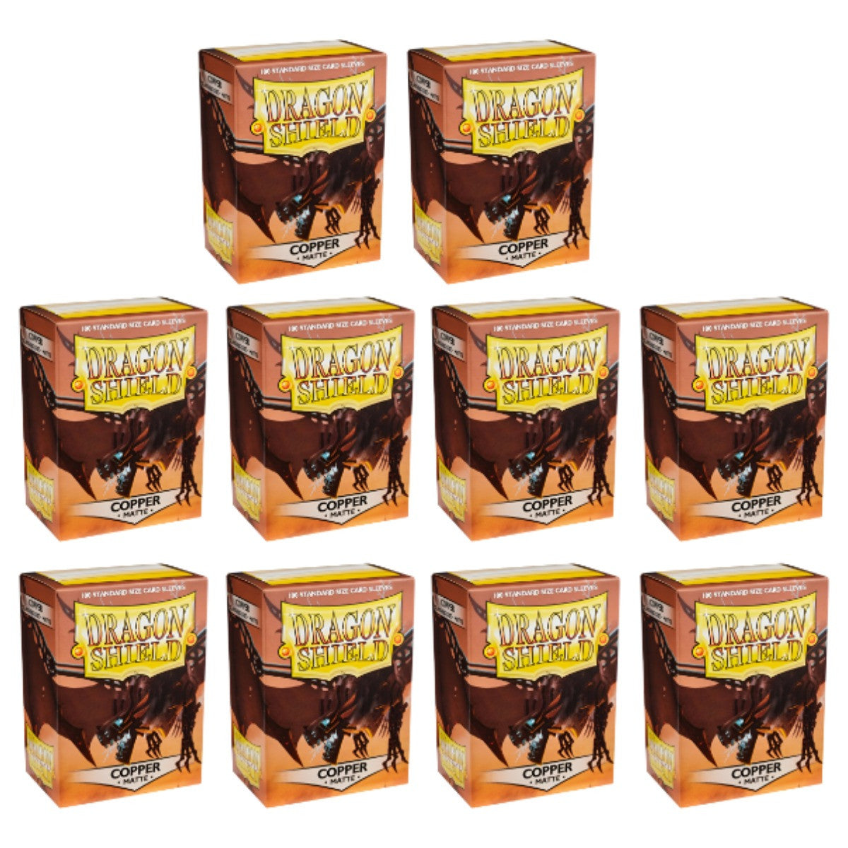 Dragon Shield Sleeves Standard Size Matte Copper 100 Ct 10 Packs ATM11016K3