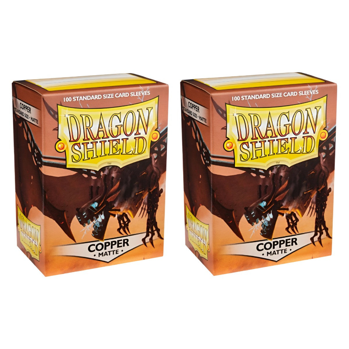 Dragon Shield Sleeves Standard Size Matte Copper 100 Ct 2 Packs ATM11016K1