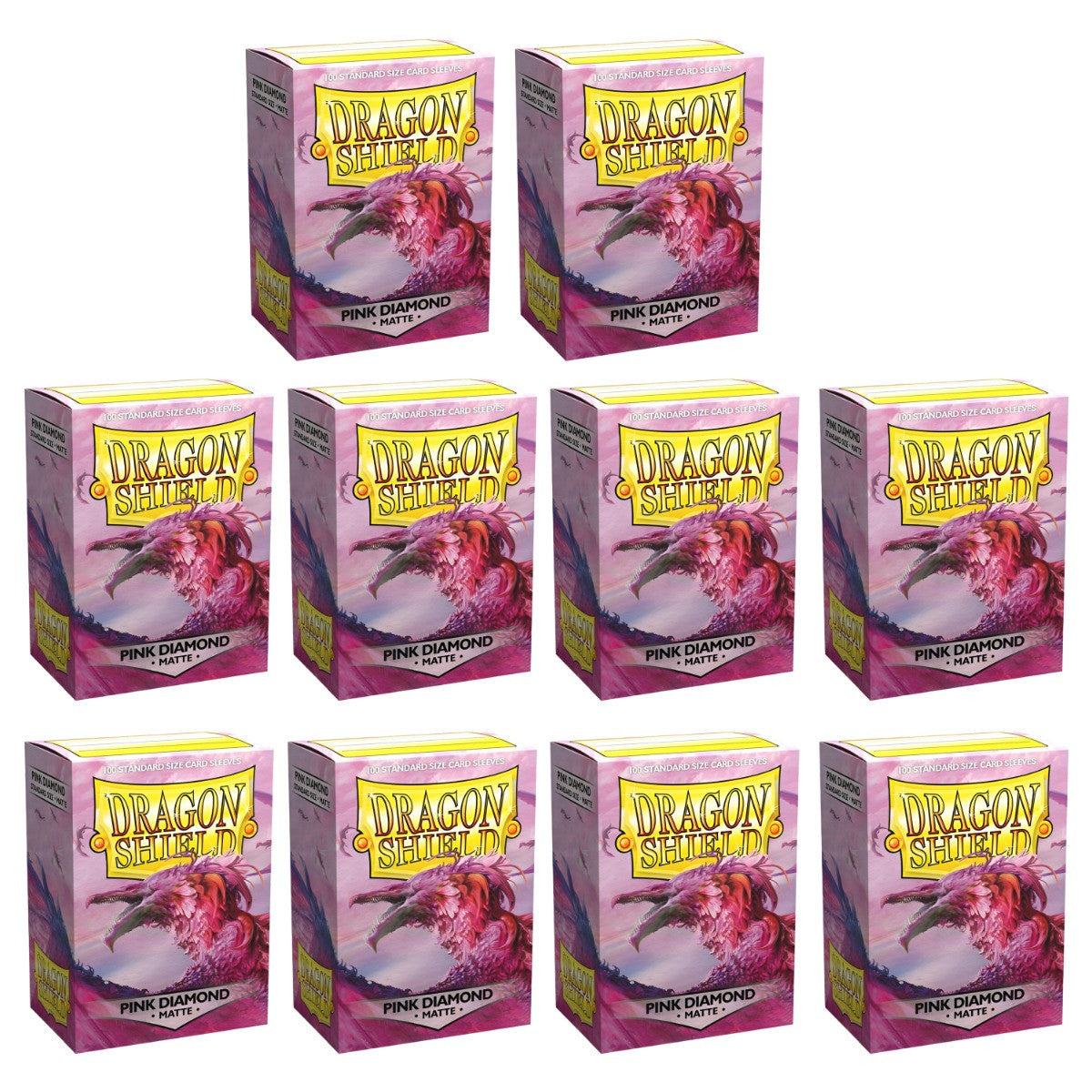 Dragon Shield Sleeves Standard Matte Pink Diamond 100 Ct 10 Packs ATM11039K1