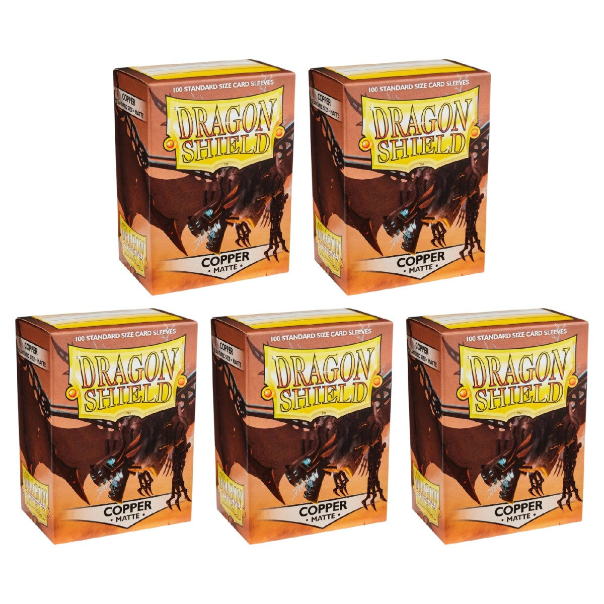 Dragon Shield Sleeves Standard Size Matte Copper 100 Ct 5 Packs ATM11016K2