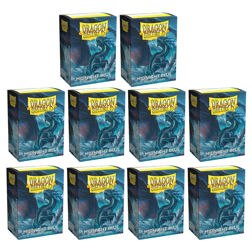 Dragon Shield Sleeves Standard Matte Midnight Blue Size 100 Ct 10 Packs ATM11057K1