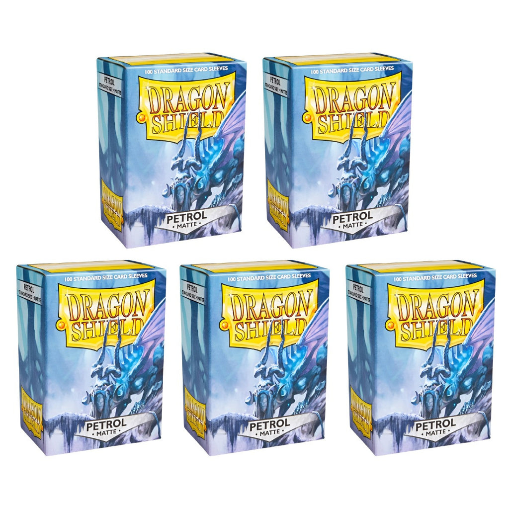 Dragon Shield Sleeves Standard Size Matte Petrol 100 Ct 5 Packs ATM11020K2