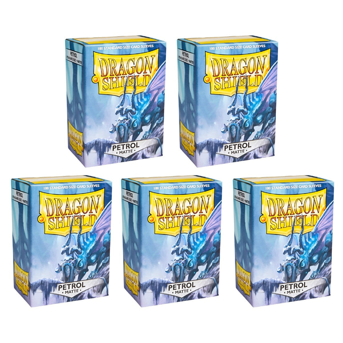 Dragon Shield Sleeves Standard Size Matte Petrol 100 Ct 5 Packs ATM11020K2