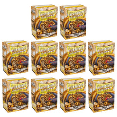 Dragon Shield Sleeves Standard Size Matte Gold 100 Ct 10 Packs ATM11006K1