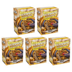 Dragon Shield Sleeves Standard Size Matte Gold 100 Ct 5 Packs ATM11006K2