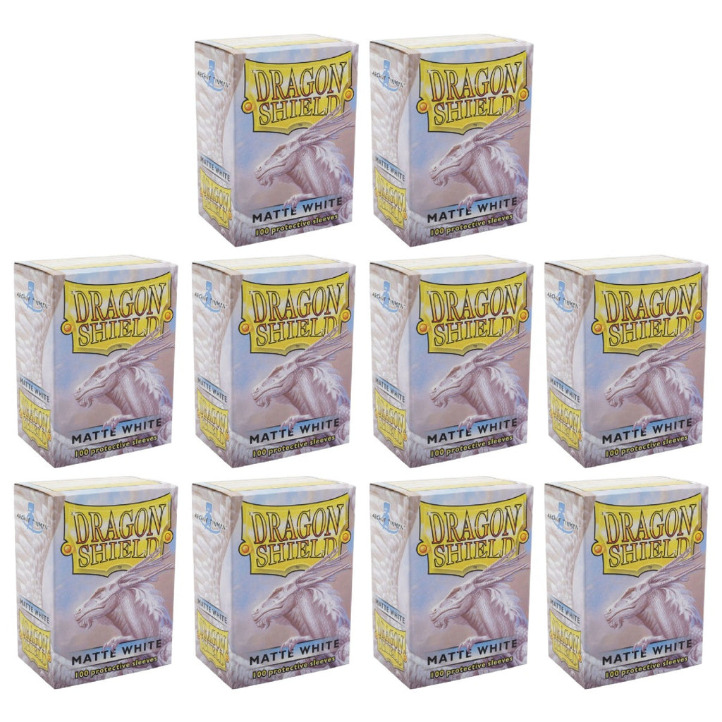 Dragon Shield Sleeves Standard Size Matte White 100 Ct 10 Packs ATM11005K1