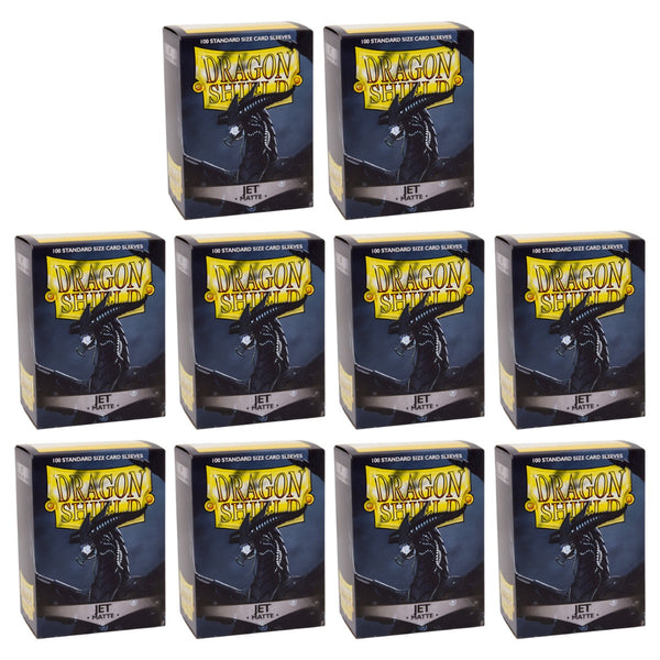 Dragon Shield Sleeves Standard Size Matte Jet 100 Ct 10 Packs ATM11024K1